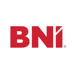 Red BNI logo on a white background