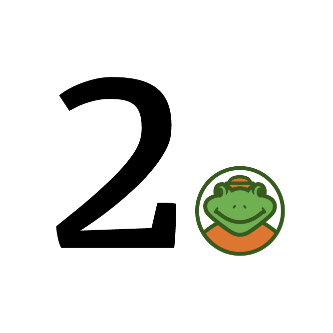 Black number two beside green crocodile basketball logo